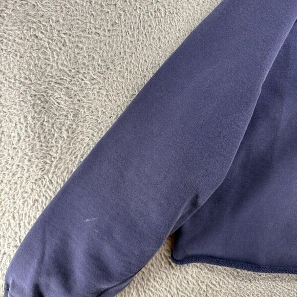 Vintage Ralph Lauren Sweatshirt Adult XL Blue Catch Release Fishing Crop Chopped - Picture 4 of 13